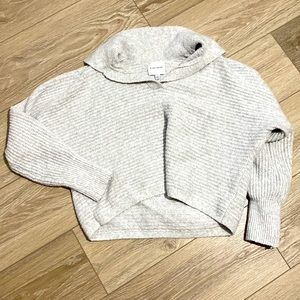 Gray sweater cropped